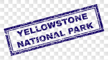 Grunge Yellowstone Milli Parkı dikdörtgen damgası