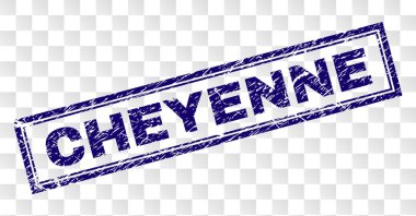 Grunge Cheyenne dikdörtgen damgası