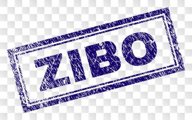Grunge Zibo dikdörtgen damgası