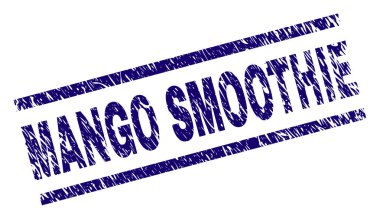 Dokulu Mango Smoothie damga mühür çizik