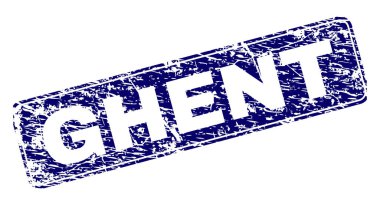 Yuvarlatılmış dikdörtgen damga çizilmiş Ghent çerçeveli