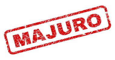 Grunge Majuro yuvarlatılmış dikdörtgen damgası