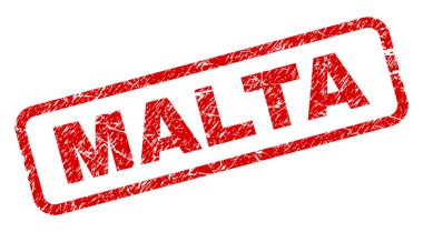 Çizik Malta yuvarlatılmış dikdörtgen damgası