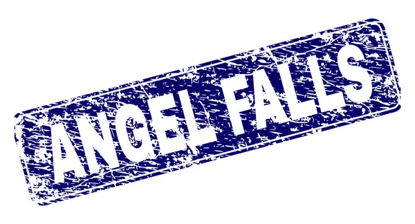 Yuvarlatılmış dikdörtgen damga çizilmiş Angel Falls çerçeveli