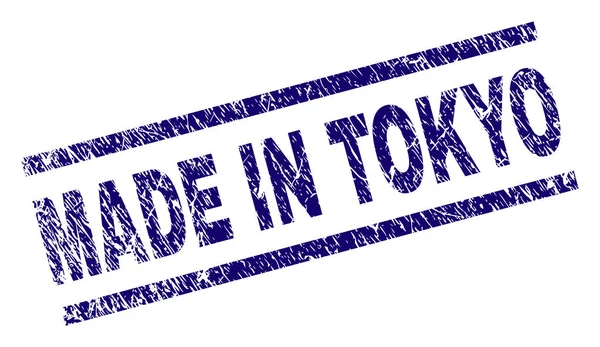 Sello texturizado rayado HECHO EN TOKIO — Vector de stock