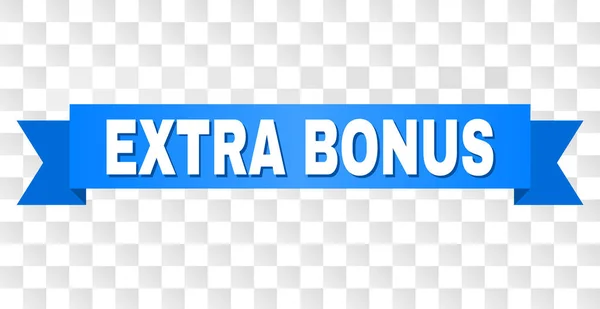 Синяя лента с заглавием EXTRA BONUS — стоковый вектор