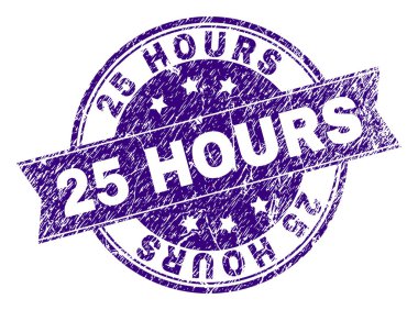 Dokulu 25 saat damga mühür grunge