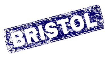 Yuvarlatılmış dikdörtgen damga grunge Bristol çerçeveli