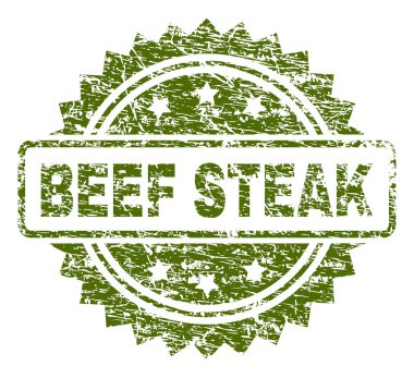 Dokulu sığır eti biftek damga mühür çizik