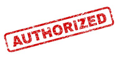 Grunge yetkili yuvarlatılmış dikdörtgen damgası