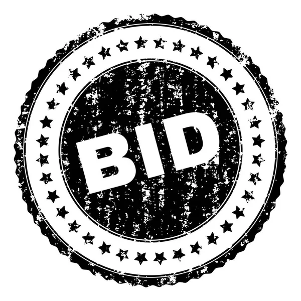 Grunge Texturé BID Stamp Seal — Image vectorielle