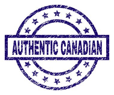 Grunge otantik Kanada damga mühür dokulu