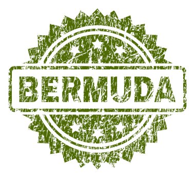 Grunge Bermuda damga mühür dokulu