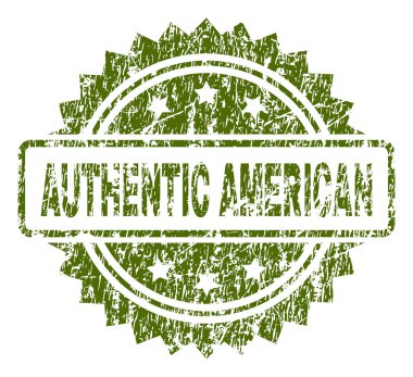 Dokulu otantik Amerikan damga mühür çizik