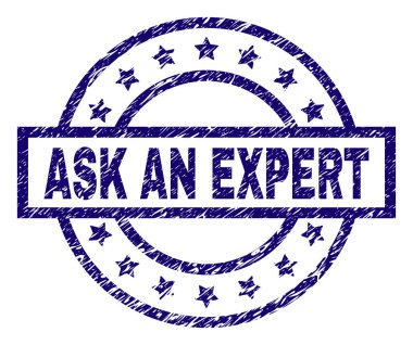 Dokulu grunge sormak bir uzman damga mühür