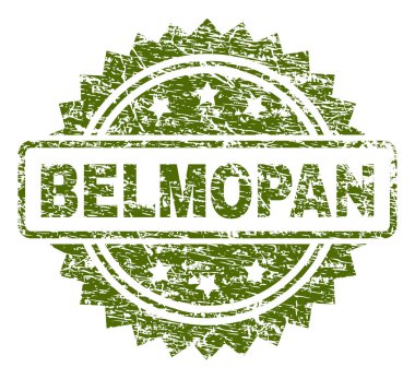 Dokulu Belmopan damga mühür çizik