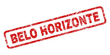 Çizik Belo Horizonte yuvarlatılmış dikdörtgen damgası