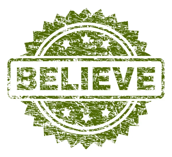 Dokulu grunge inanıyorum damga mühür