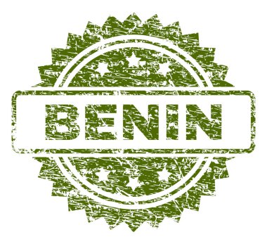 Grunge Benin damga mühür dokulu