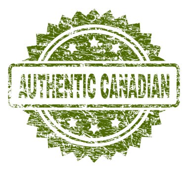 Dokulu otantik Kanada damga mühür çizik