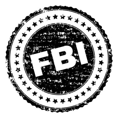Grunge Textured FBI Stamp Seal clipart