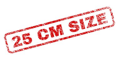 Çizik 25 Cm boyut yuvarlatılmış dikdörtgen damgası