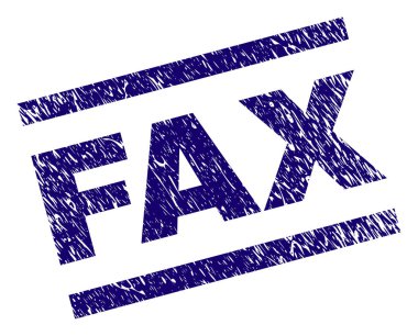 Dokulu Faks damga mühür çizik