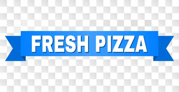 Fita azul com texto FRESH PIZZA —  Vetores de Stock
