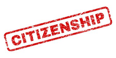 Grunge vatandaşlık yuvarlatılmış dikdörtgen damgası