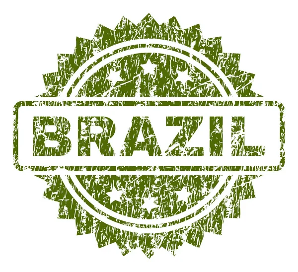 Sello de sello BRASIL texturizado Grunge — Vector de stock