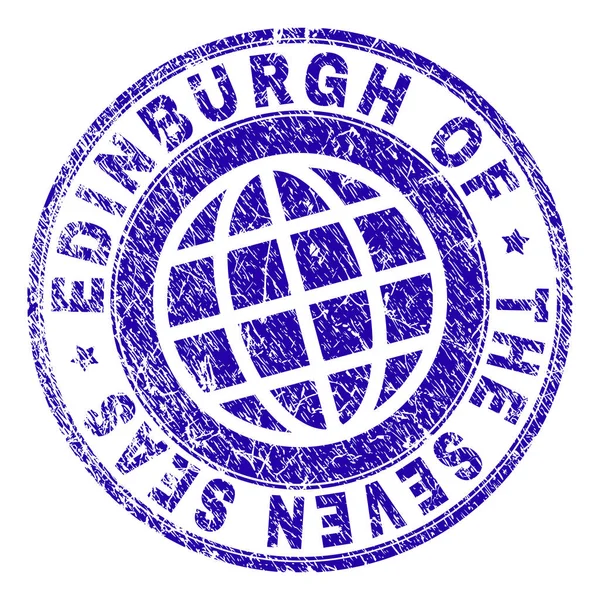 Grunge texturierte edinburgh der sieben Meere Stempelsiegel — Stockvektor