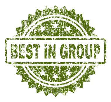 Dokulu en iyi grup damga mühür çizik