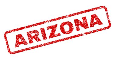 Çizik Arizona yuvarlatılmış dikdörtgen damgası