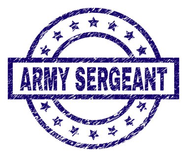 Grunge ordu Çavuş damga mühür dokulu