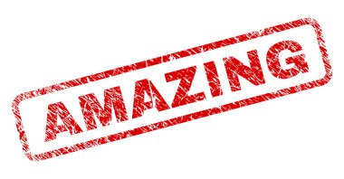 Yuvarlatılmış dikdörtgen damga şaşırtıcı çizik