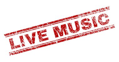 Dokulu canlı müzik damga mühür çizik