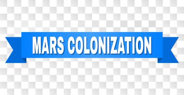 Mars kolonizasyon başlık ile mavi bant