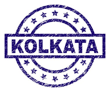 Dokulu Kolkata damga mühür çizik