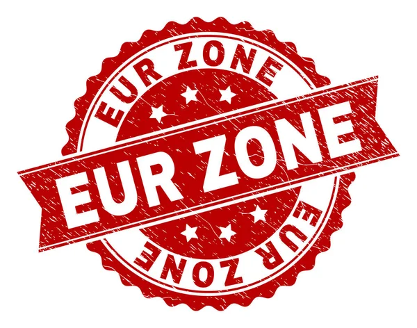 Grunge texturizado EUR ZONE selo — Vetor de Stock