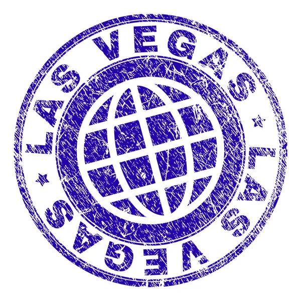 Gekrast getextureerde Las Vegas stempel-zegel — Stockvector