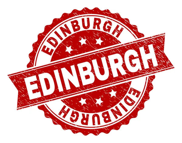 Scratched Textured EDINBURGH Stamp Seal — Stock Vector