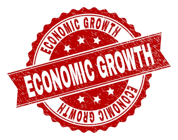 Scratched texturat ECONOMIC GROWTH timbru sigiliu — Vector de stoc