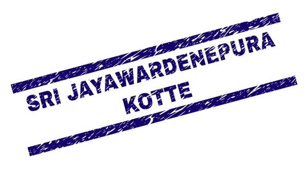 Sceau texturé rayé SRI JAYAWARDENEPURA KOTTE — Image vectorielle