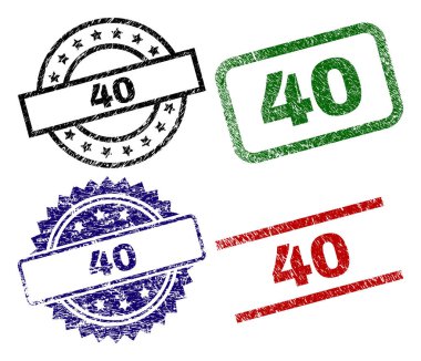 Dokulu 40 damga mühürler çizik