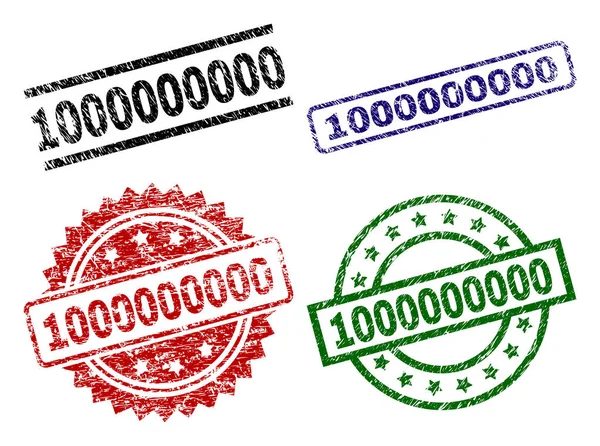 Sellos de sello con textura rayada 1000000000 — Vector de stock