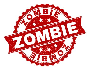Zombi mühür sıkıntı stiliyle yazdırma. Lastik mühür taklit daire madalyon formu vardır ve şerit içerir. Kırmızı vektör kauçuk baskı kirli doku ile zombi metnin.