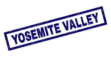 Dikdörtgen Yosemite Vadisi'nden damga çizik