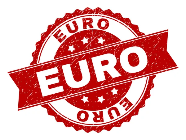 Streszczenie teksturowanej plombie Euro — Wektor stockowy