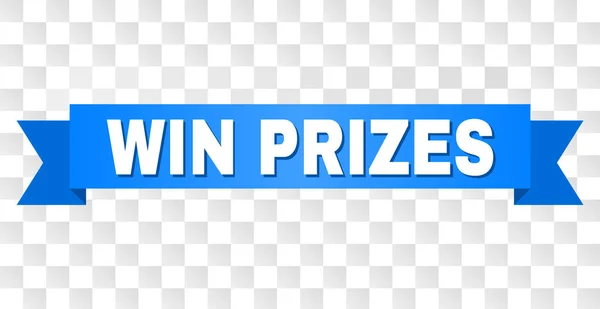 Синяя полоса с подписью WIN PRIZES — стоковый вектор