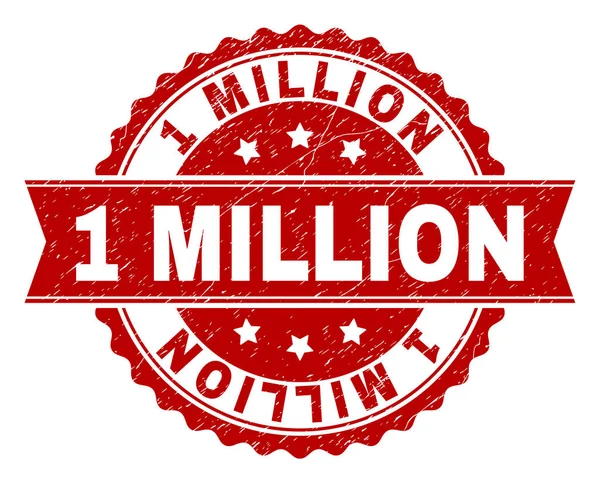Grunge texturizado 1 MILLION sello de sello — Vector de stock